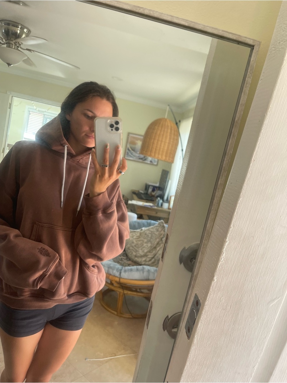 FP Movement by Free People Chocolate Brown Hooded Sweatshirt